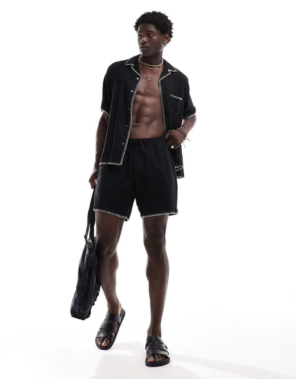 Color Contrast Men Short Set.
