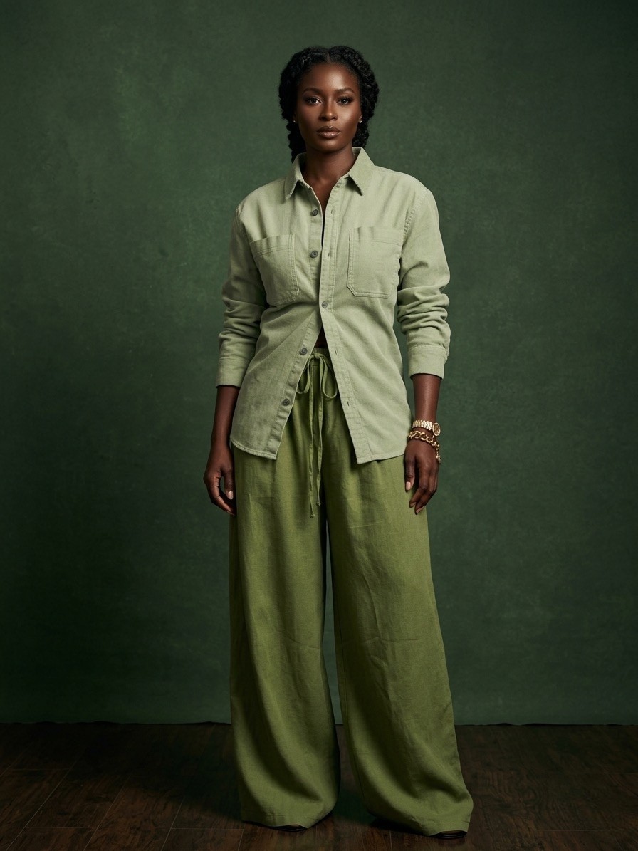 The Sage Linen Set.