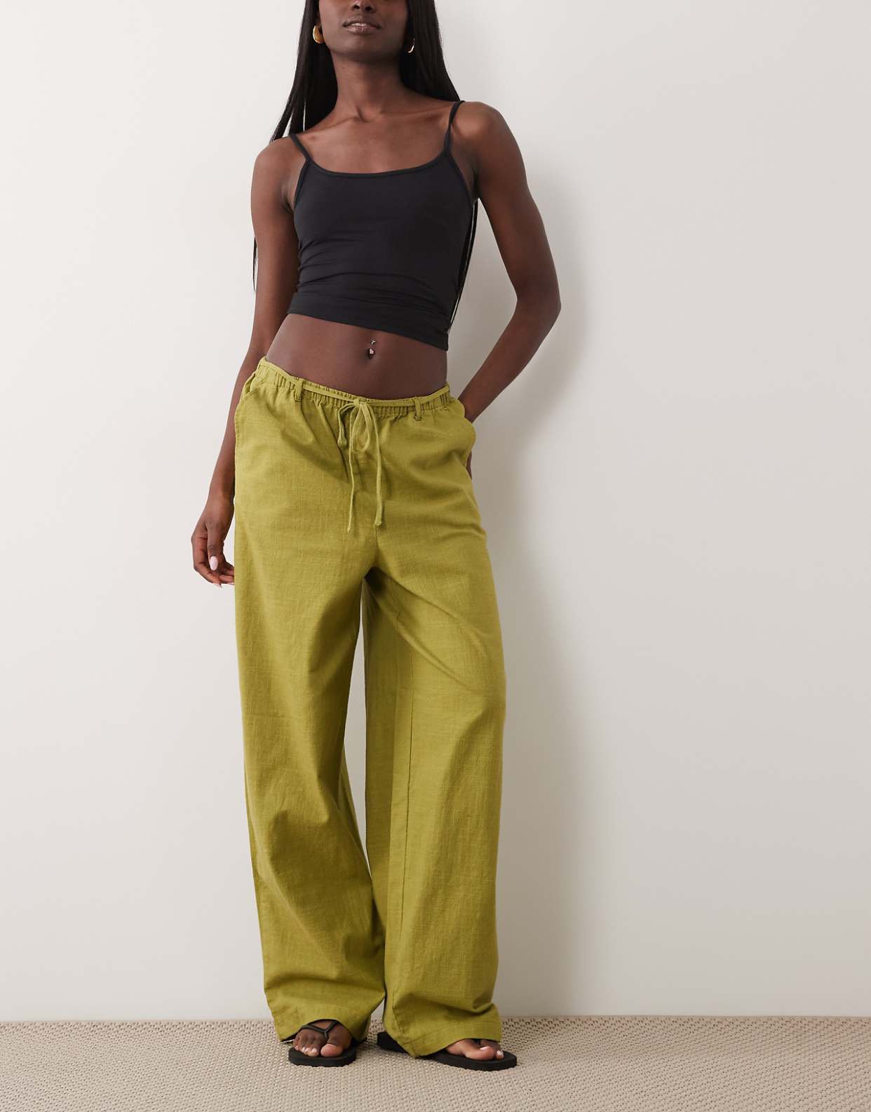 The Olive Green Linen Pants.